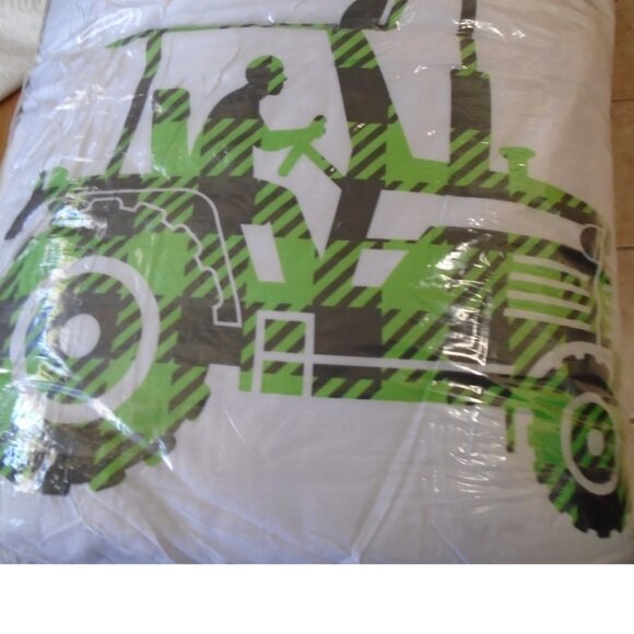 Woodland Queen Comforter Papa Bear Tractor Farm Patchwork Bed Cover 90"x90" - Picture 4 of 5